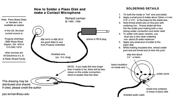 Richard Lerman, Piezo Kontakt Mikrophon