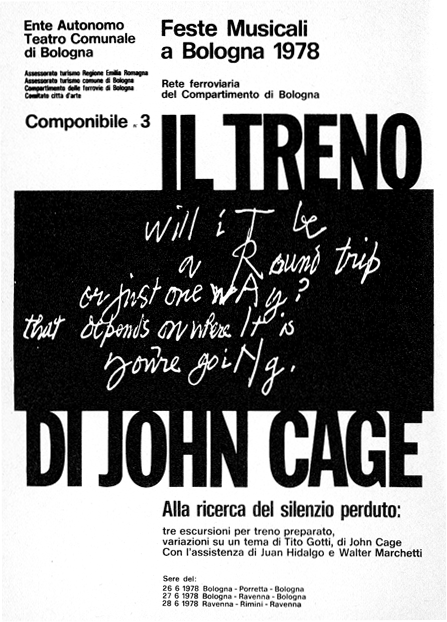 John Cage, Il Treno, Plakat