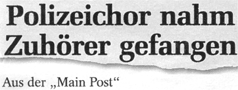 Zeitungsausschnitt Polizeichor